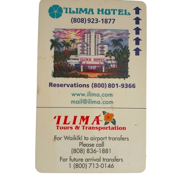 Ilima Hotel Room Key Card Collector's Item Waikiki, Hawaii Rare Memorabilia - Picture 2 of 7